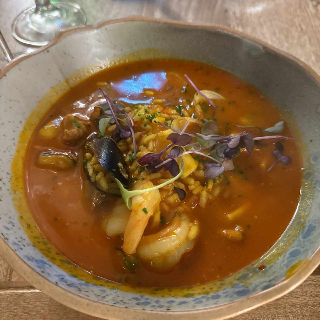 Arroz caldoso de mariscos