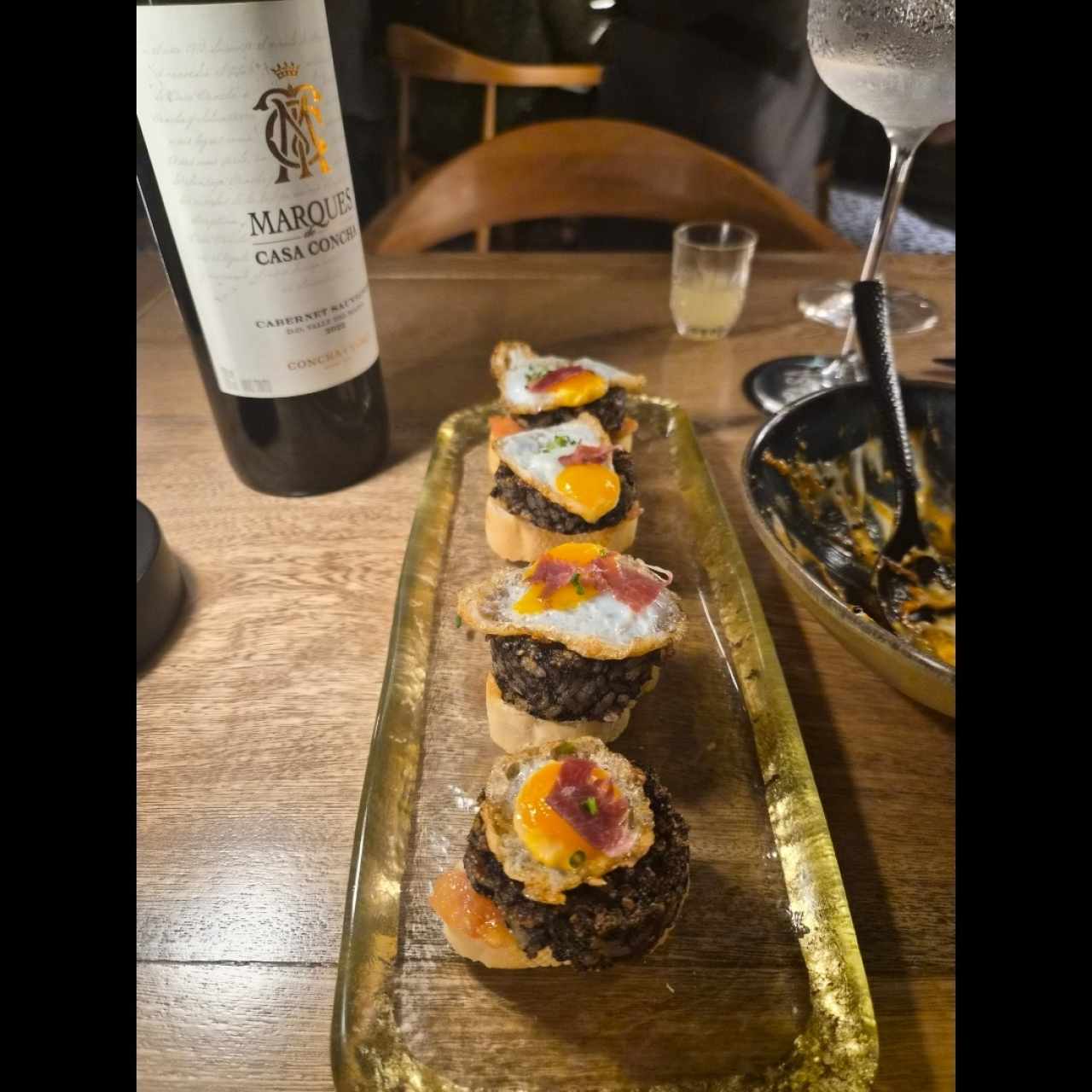 Morcilla de Burgos con huevo de cordoniz