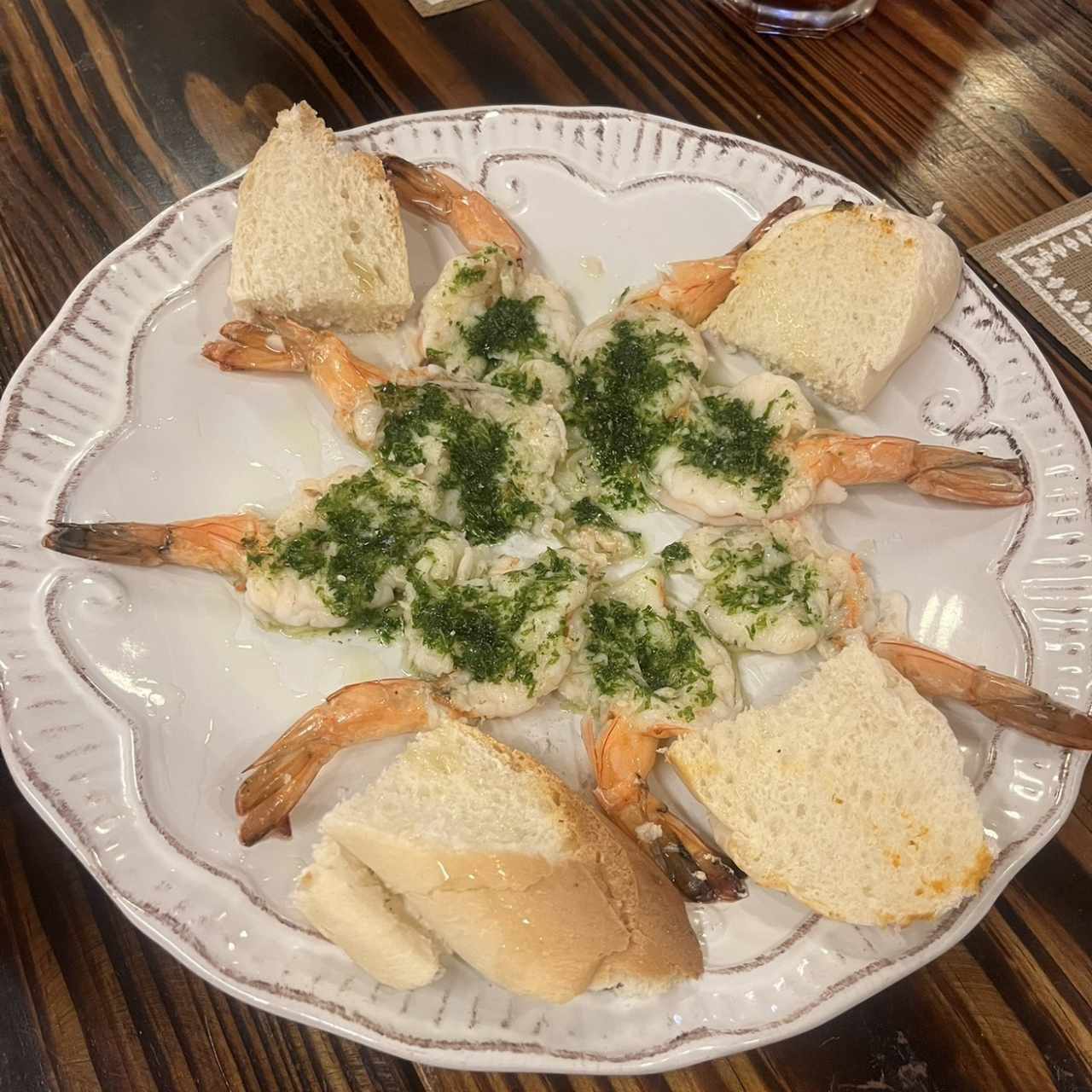 Carpccio de langostinos