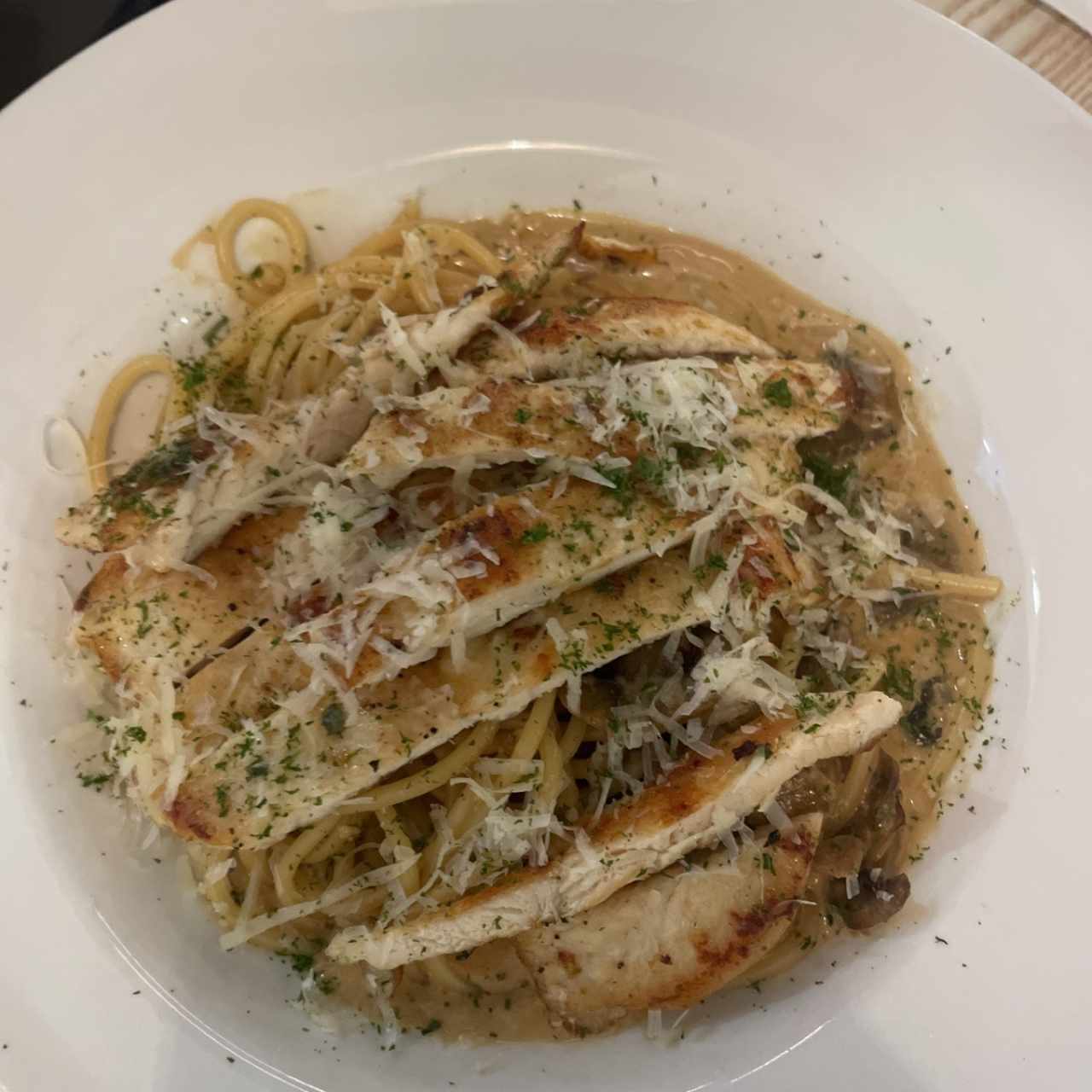 Pasta champiñones 
