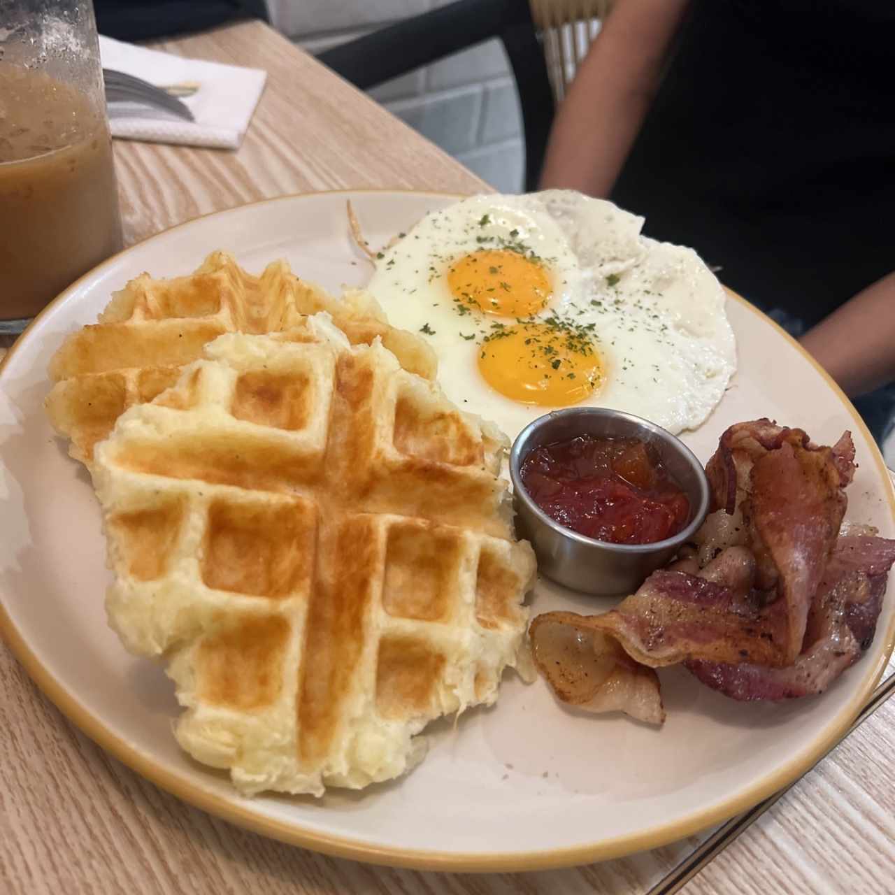 Waffle de yuca