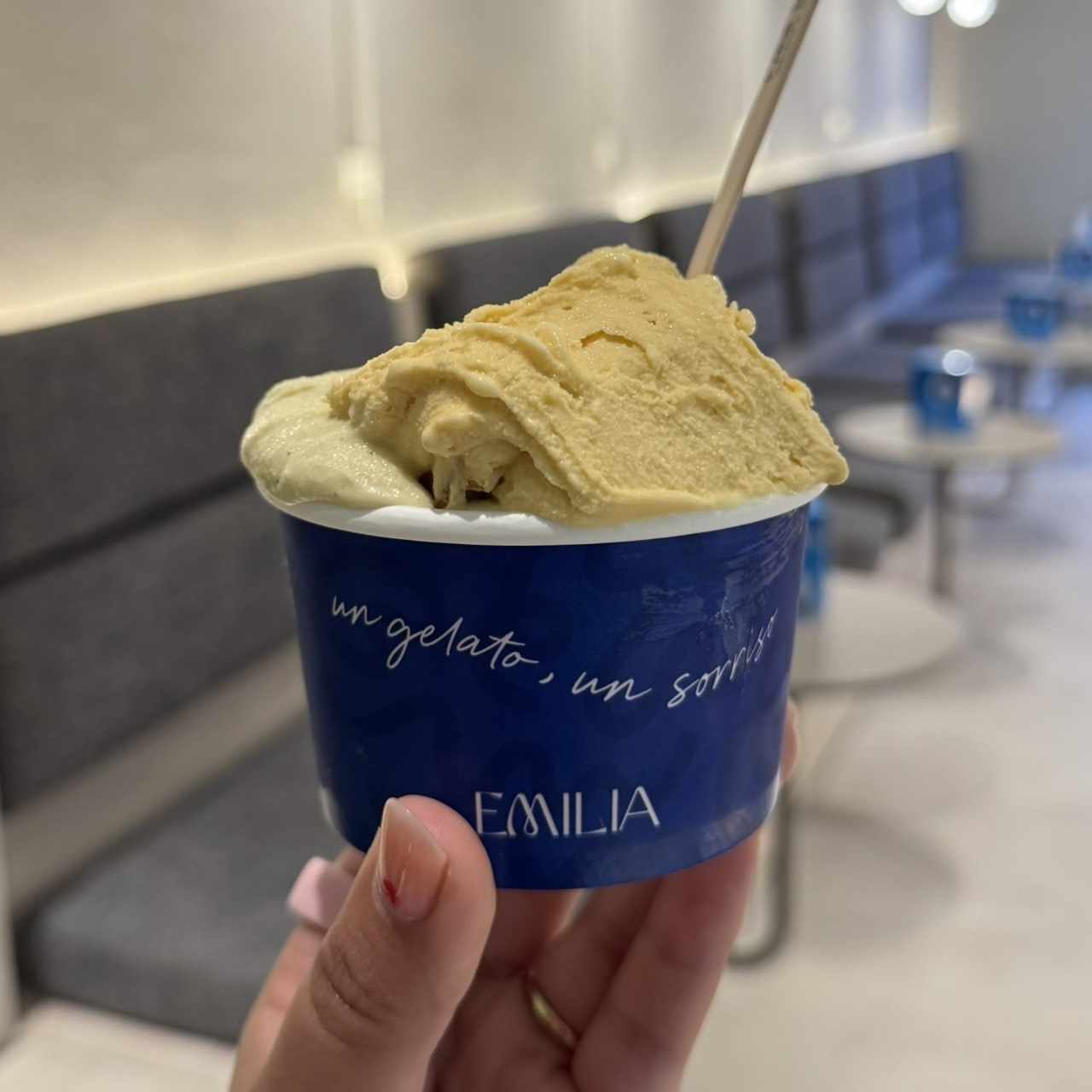 Pistacho y salted caramel