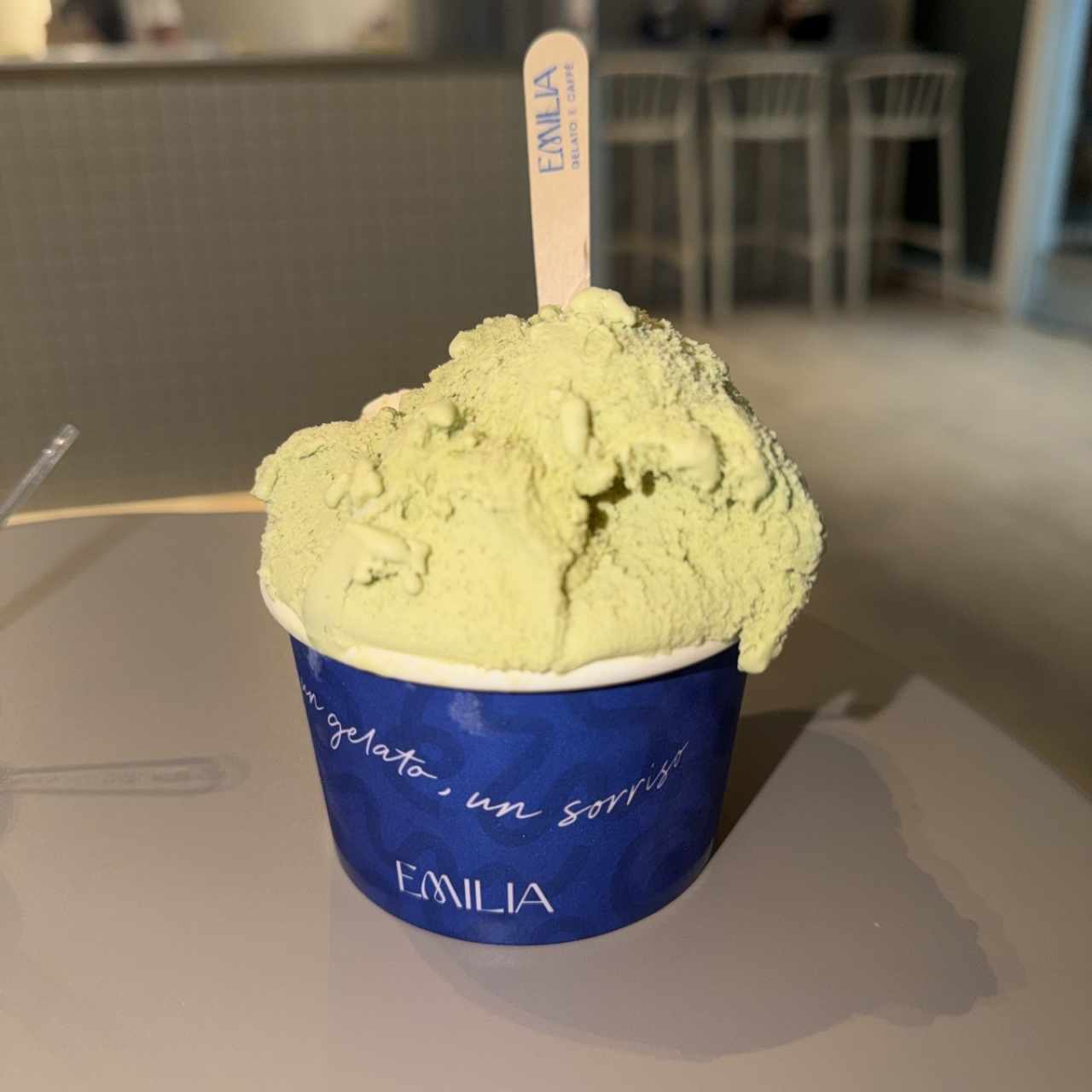 Malabi con matcha