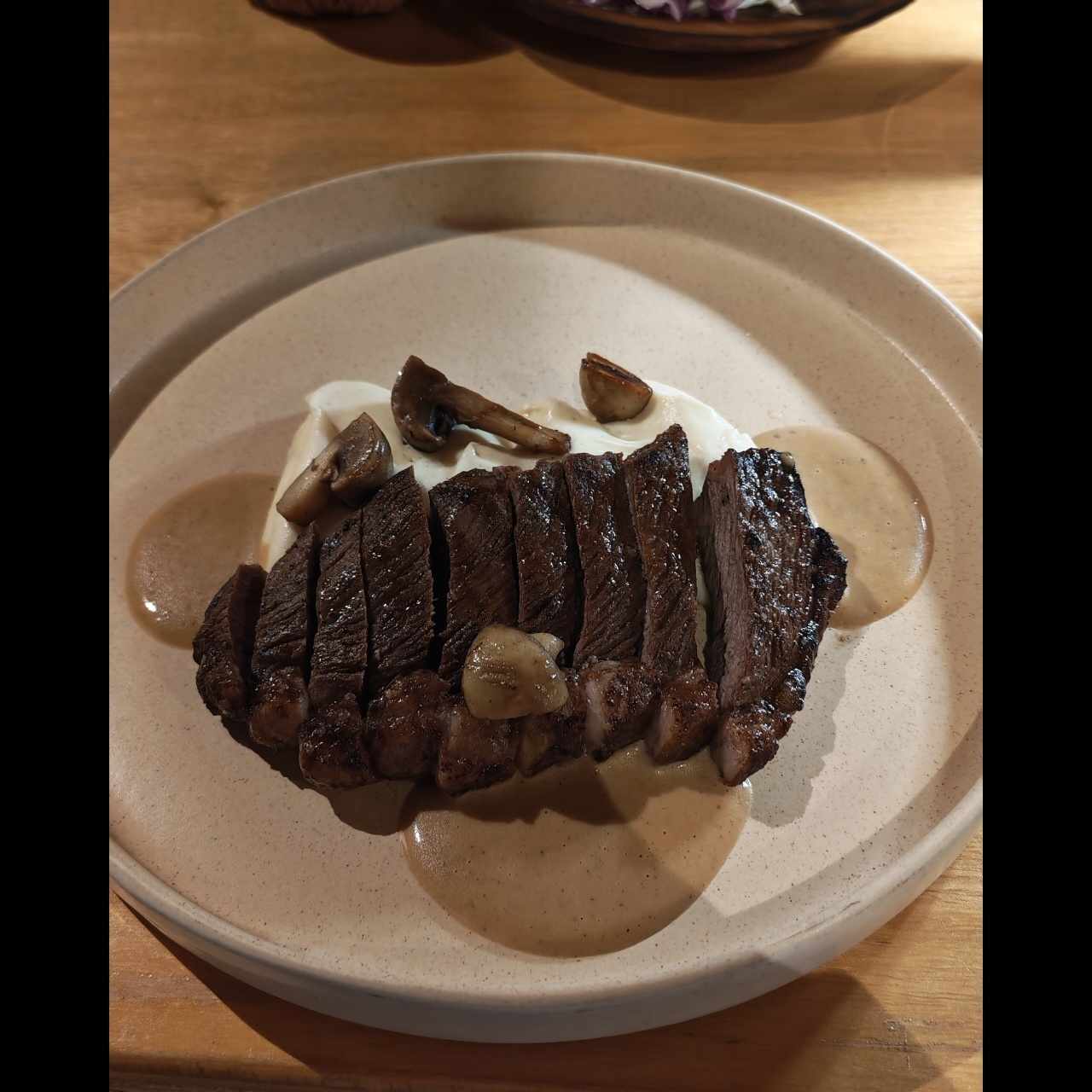 Picaña con puré de ñame