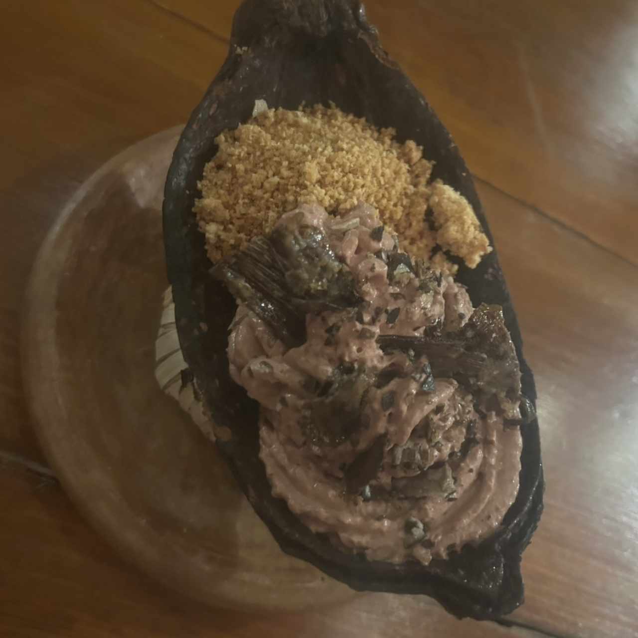 Mousse de Chocolate y crumble 