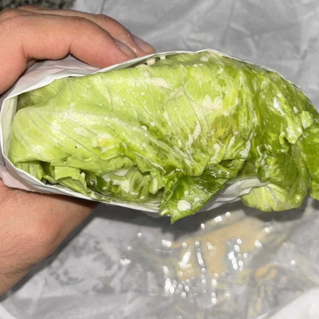 hamburguesa oklahoma envuelta en lechuga