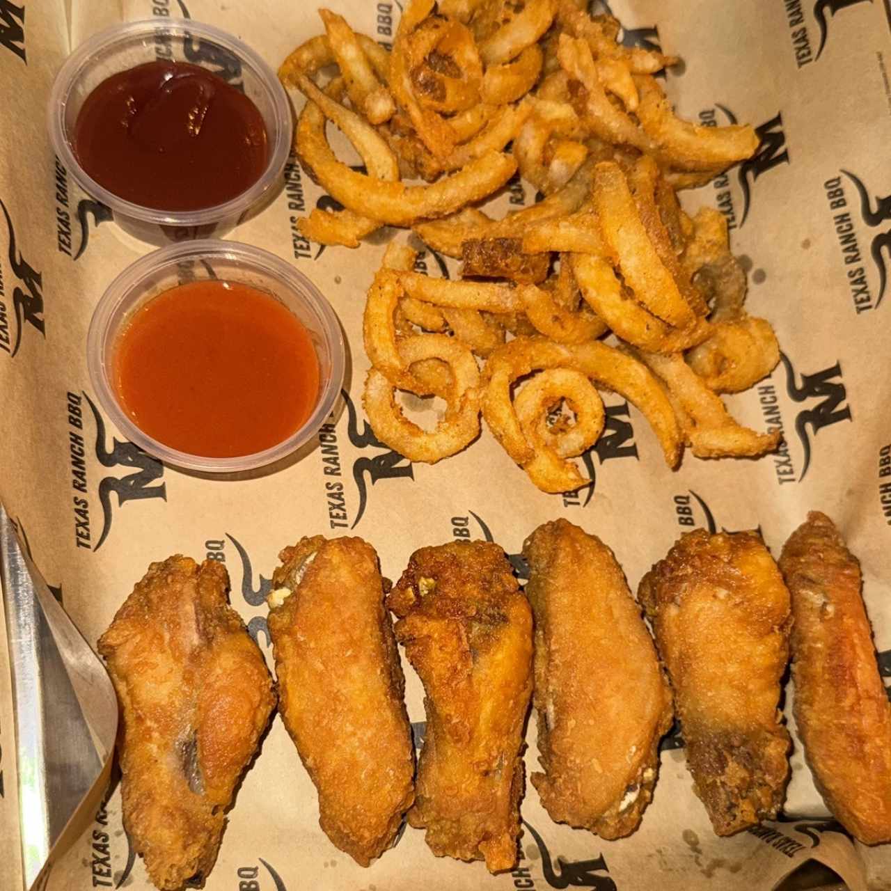 Wings with fries