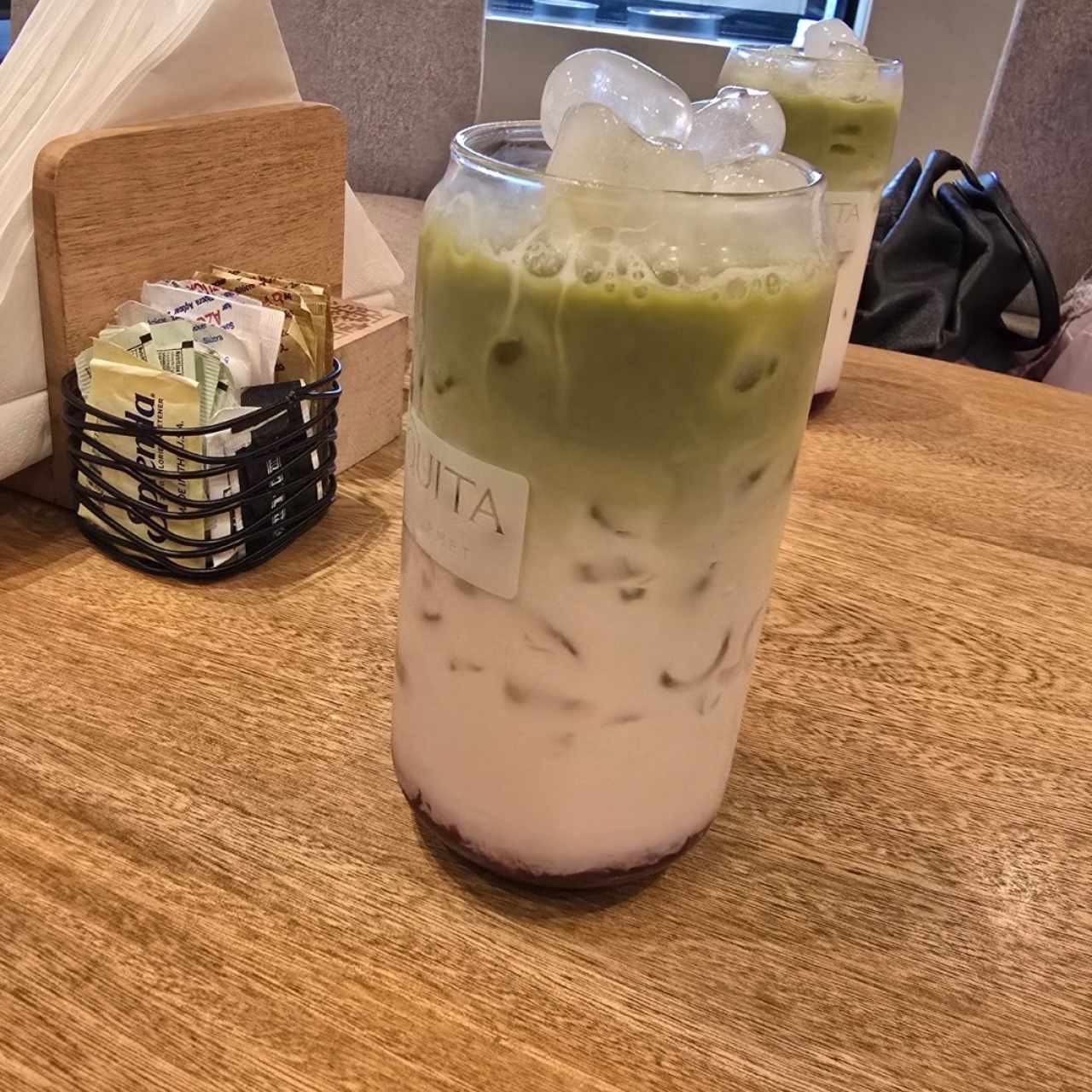 Iced berry matcha
