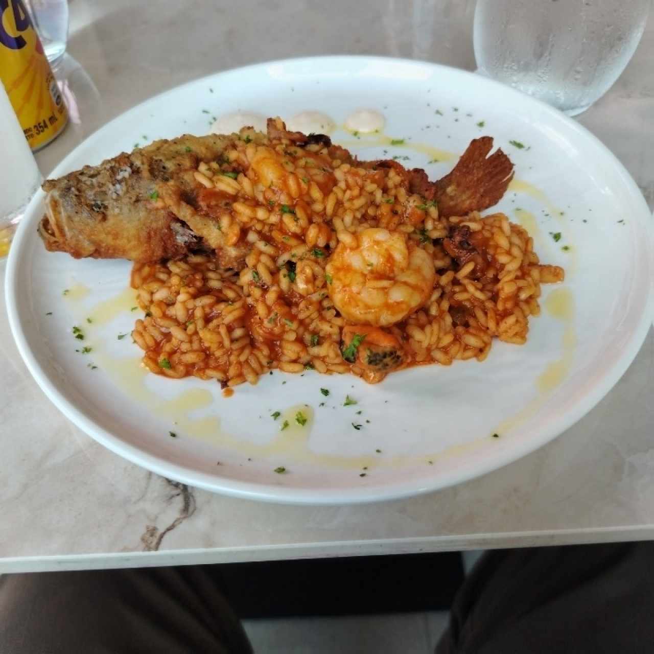Guabina y arroz meloso 