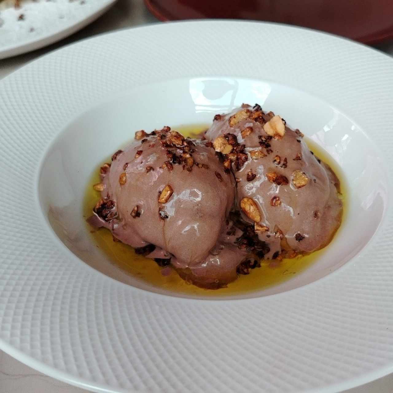 Helado de chocolate con aceite de oliva 
