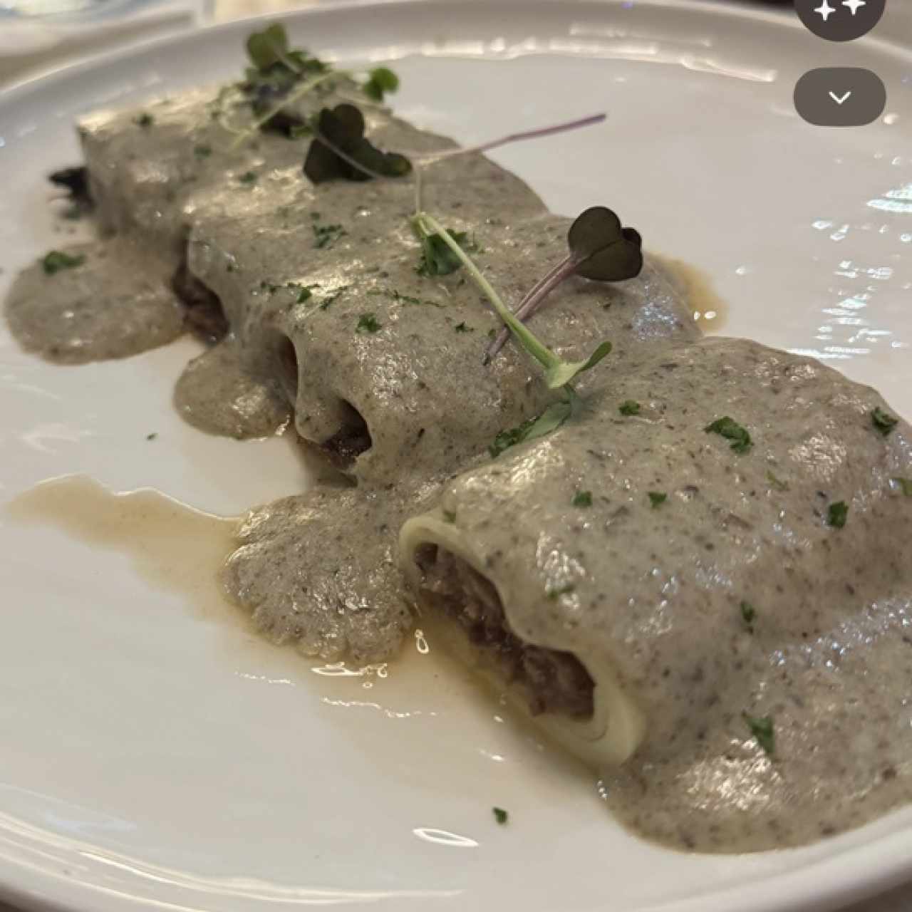 Canelones de rabo de toro 