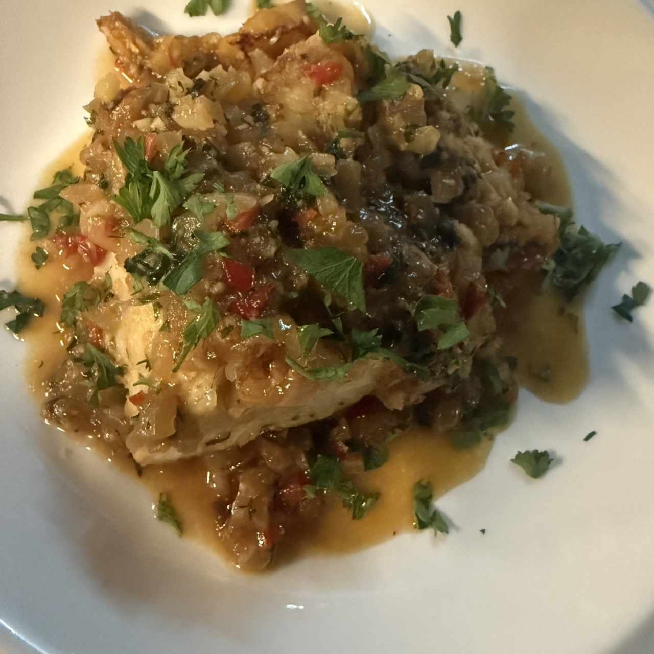 Filete de mero al ajillo 