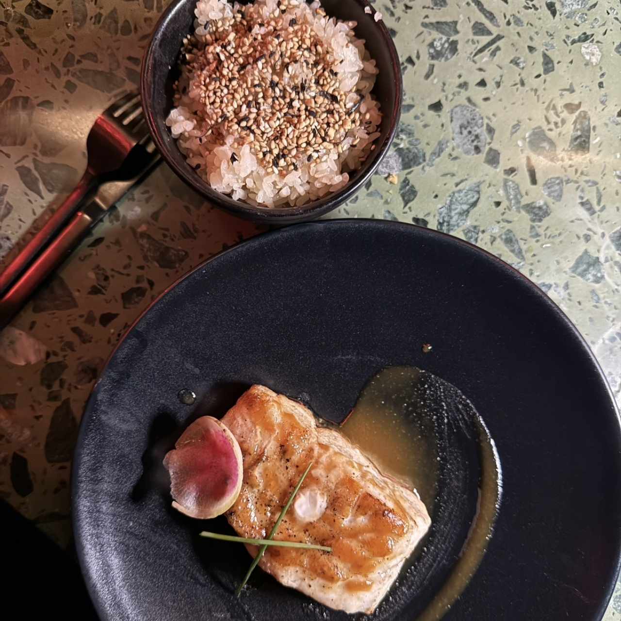 Miso + pesca
