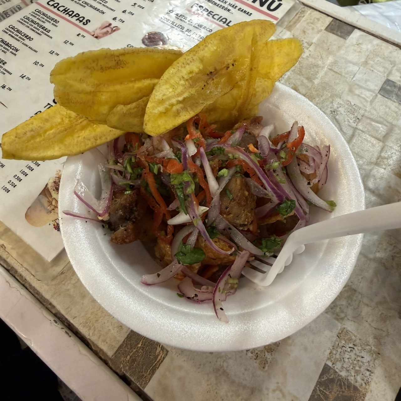 Ceviche de chicharron 