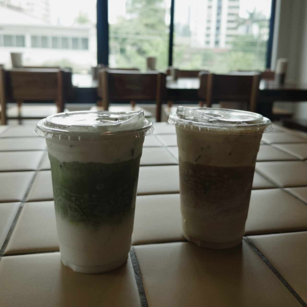 coconut matcha y iced latte 