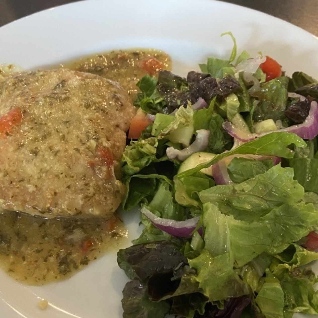 Menu lunch de filete de corvina 