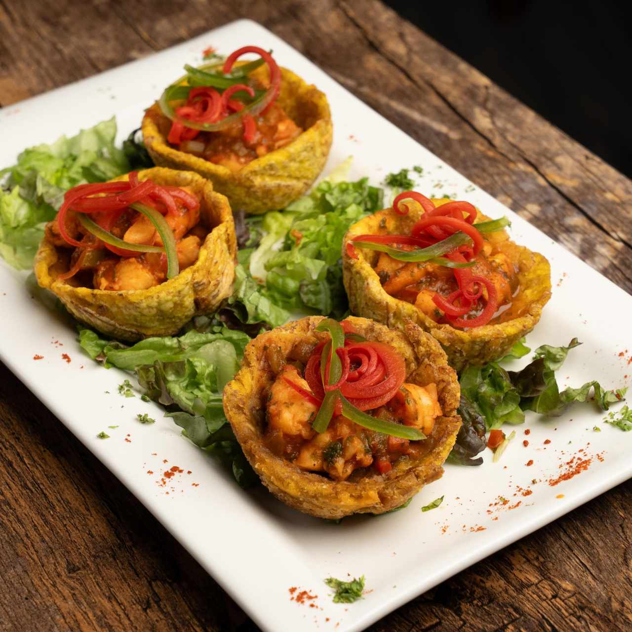 PATACONES RELLENOS DE POLLO