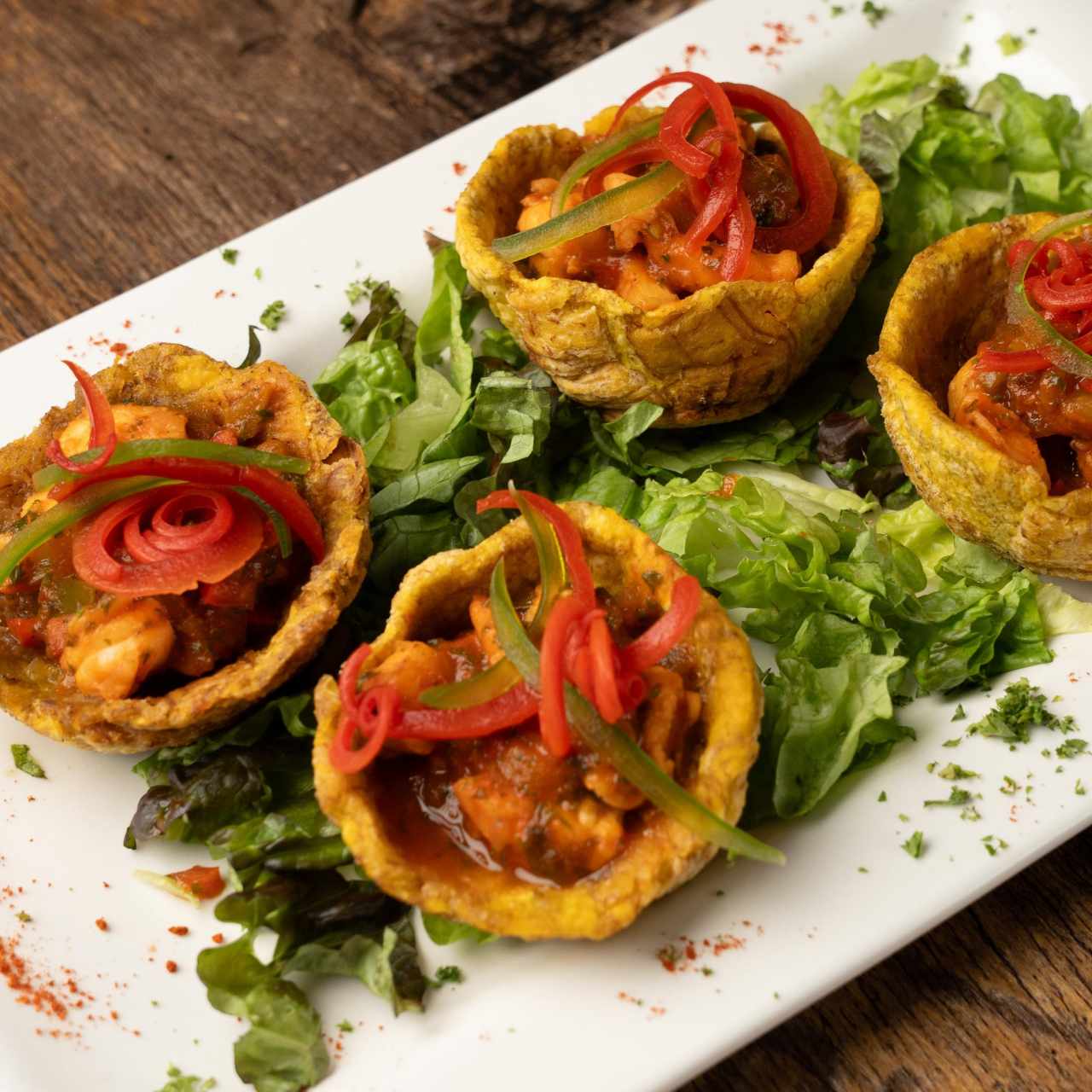 PATACONES RELLENOS DE CAMARON