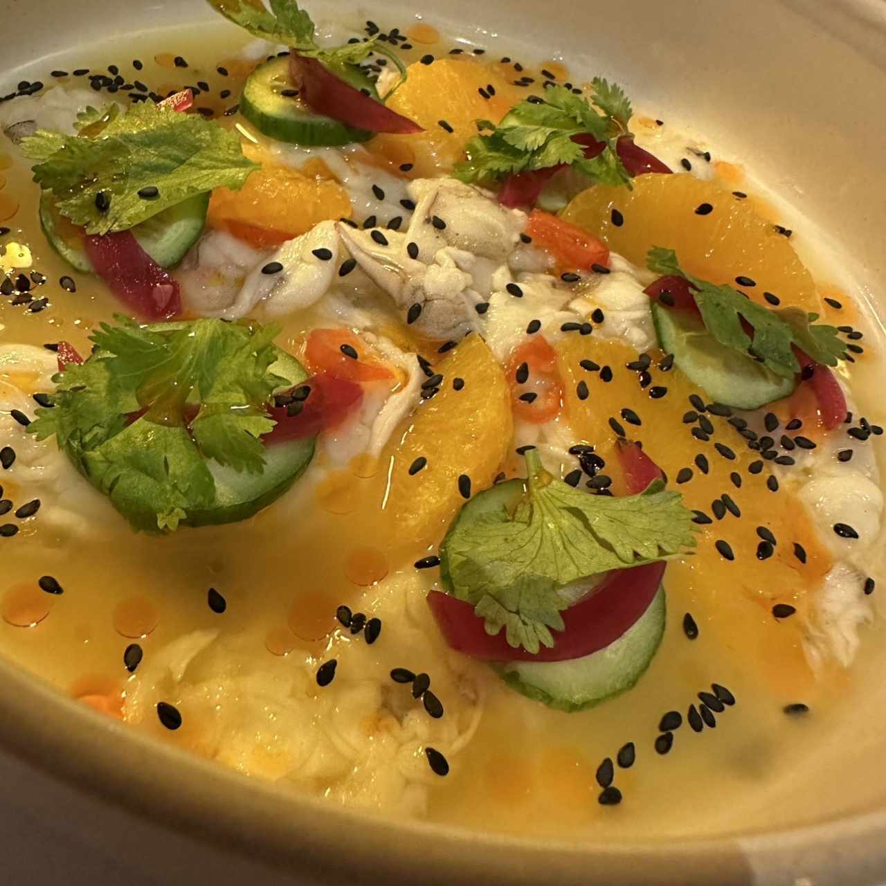 Aguachile de mandarina 