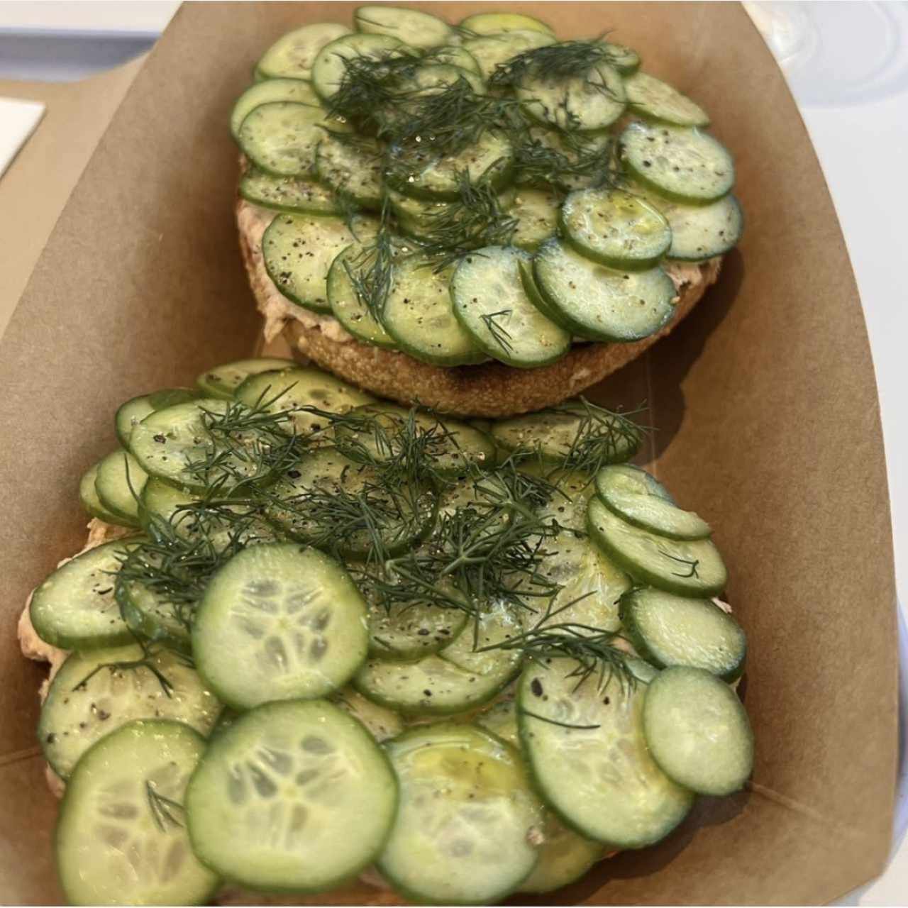 Bagel de tuna 