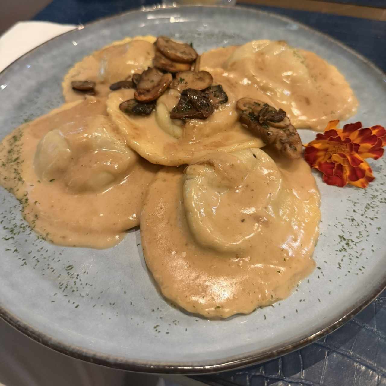 Raviolis de hongos 