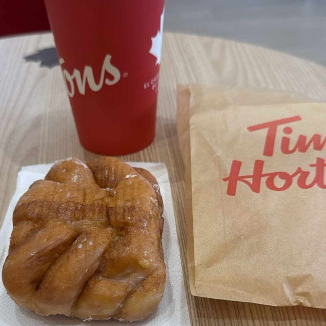 Apple fried y capuchino 
