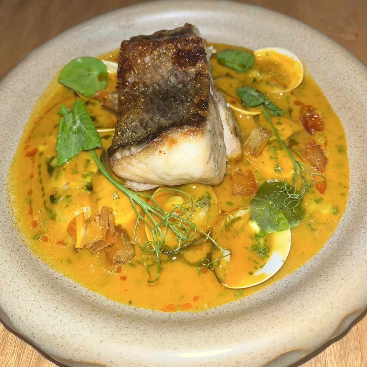 Pescado al curry