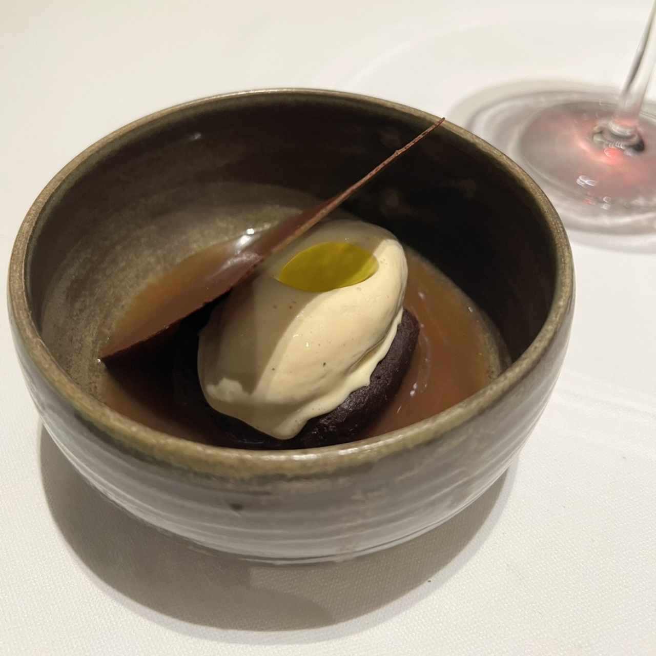 Helado de tuetano ahumado