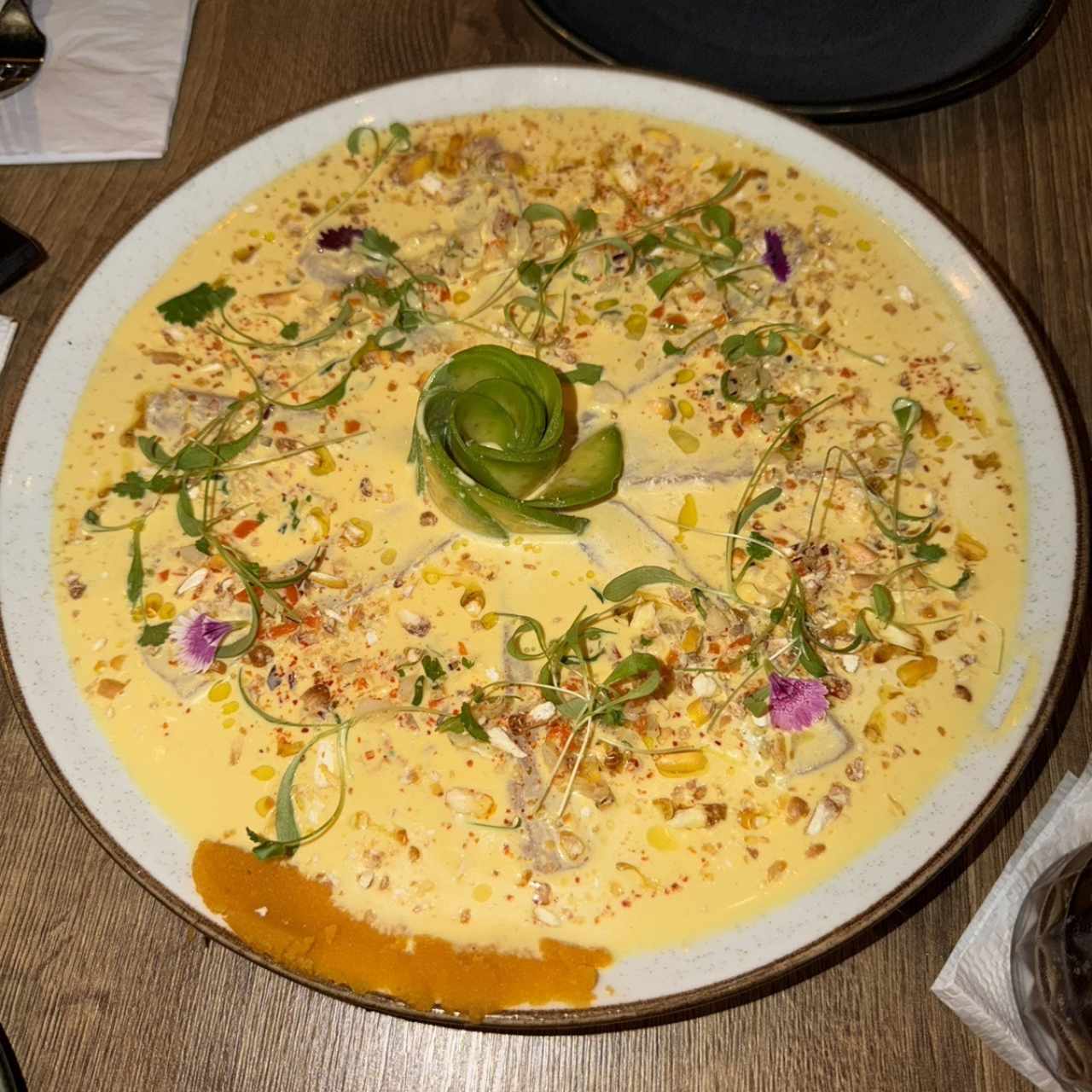 Tiradito acevichado (pesca del dia) 