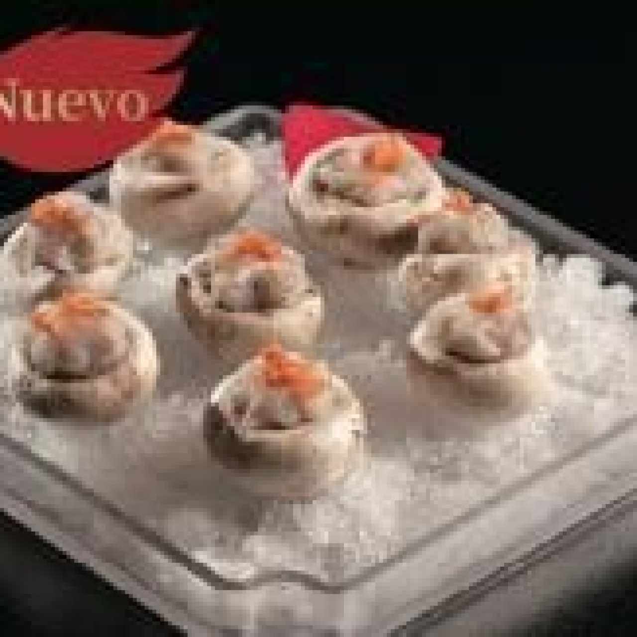 Champiñón rellenas de camarón
