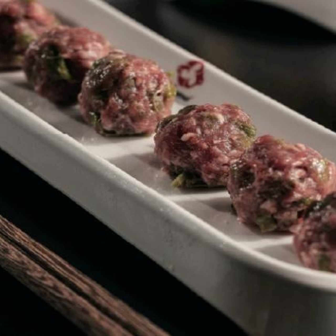 Carne bolita de Carne con Deshidratado Celtuce Chino