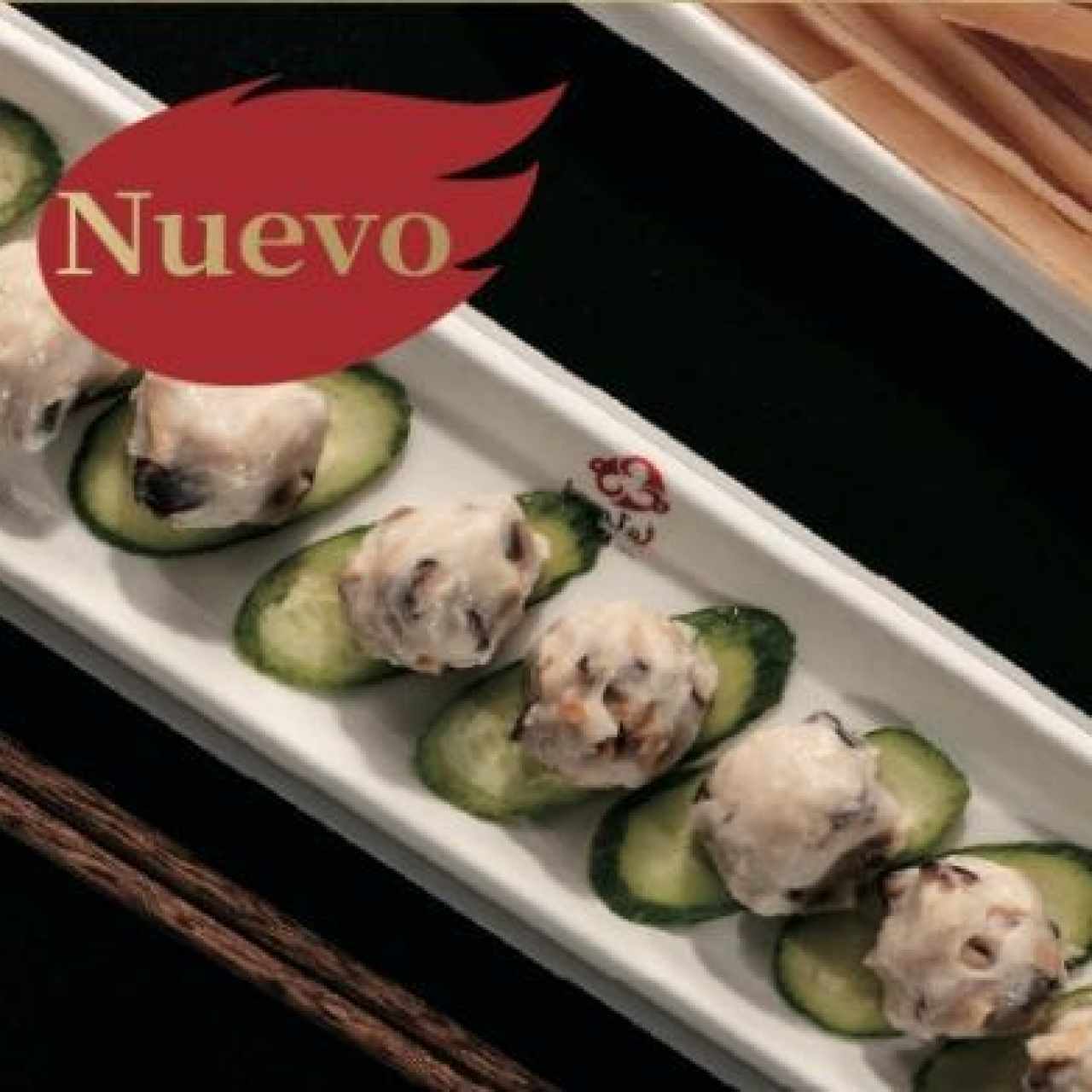 Bolitas de pescado estilo con shiitake
