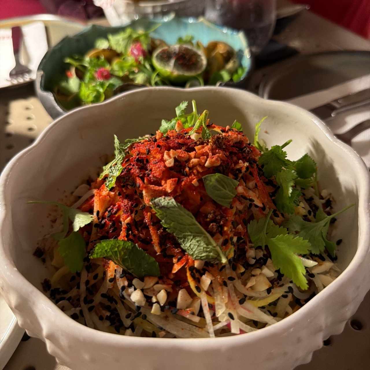 ENSALADITA DE MANGO, CHAYOTE Y SALAITO CHINO