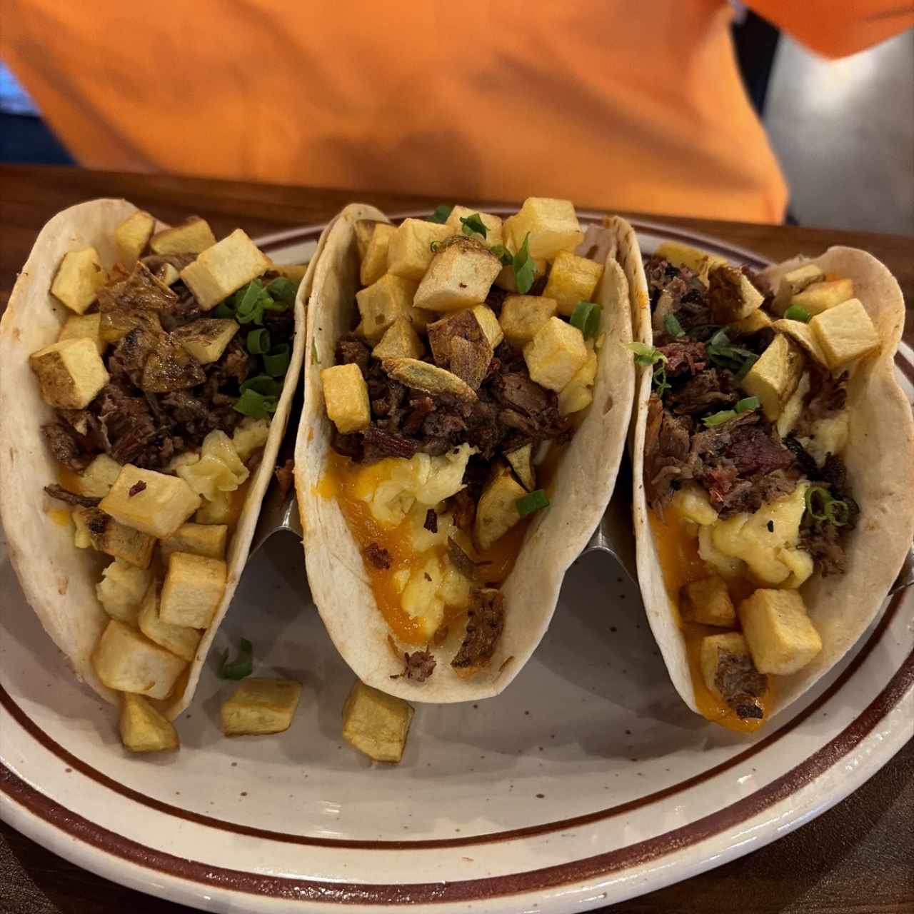 Breakfast tacos brisket