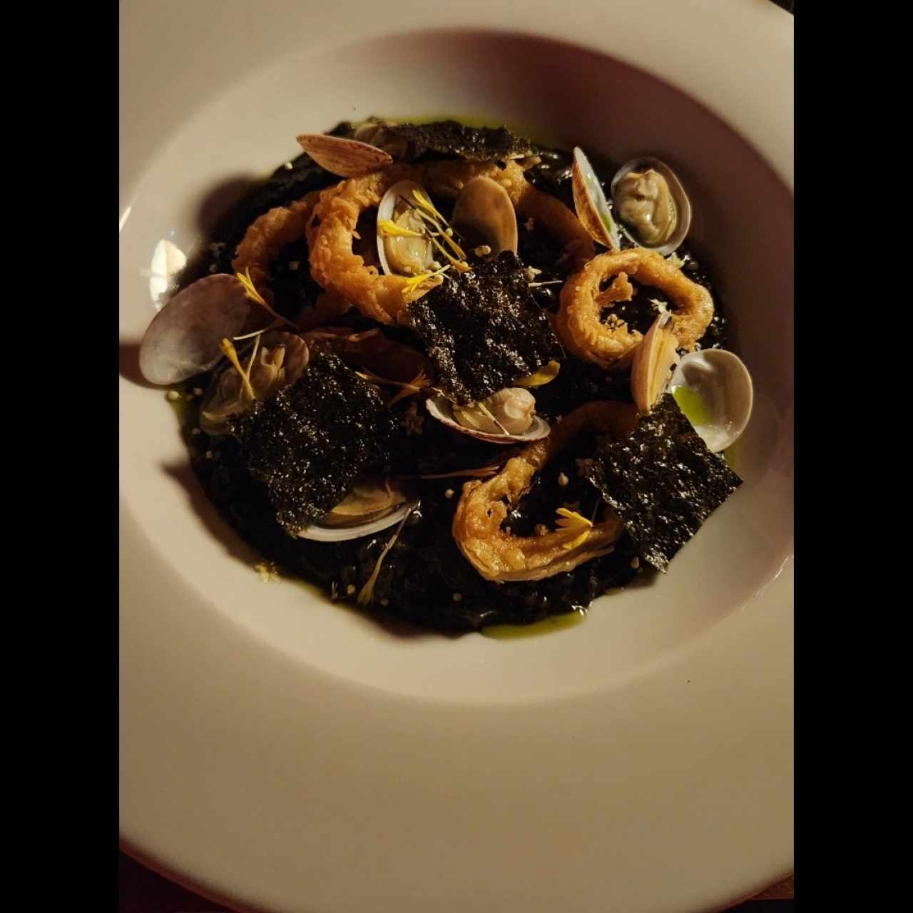 Rissoto negro de calamar 
