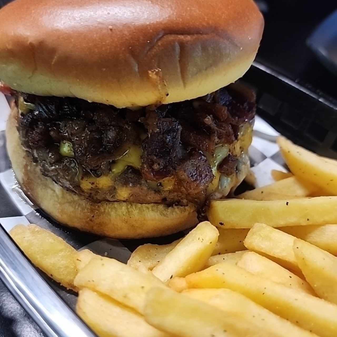 hamburguesa con papas 