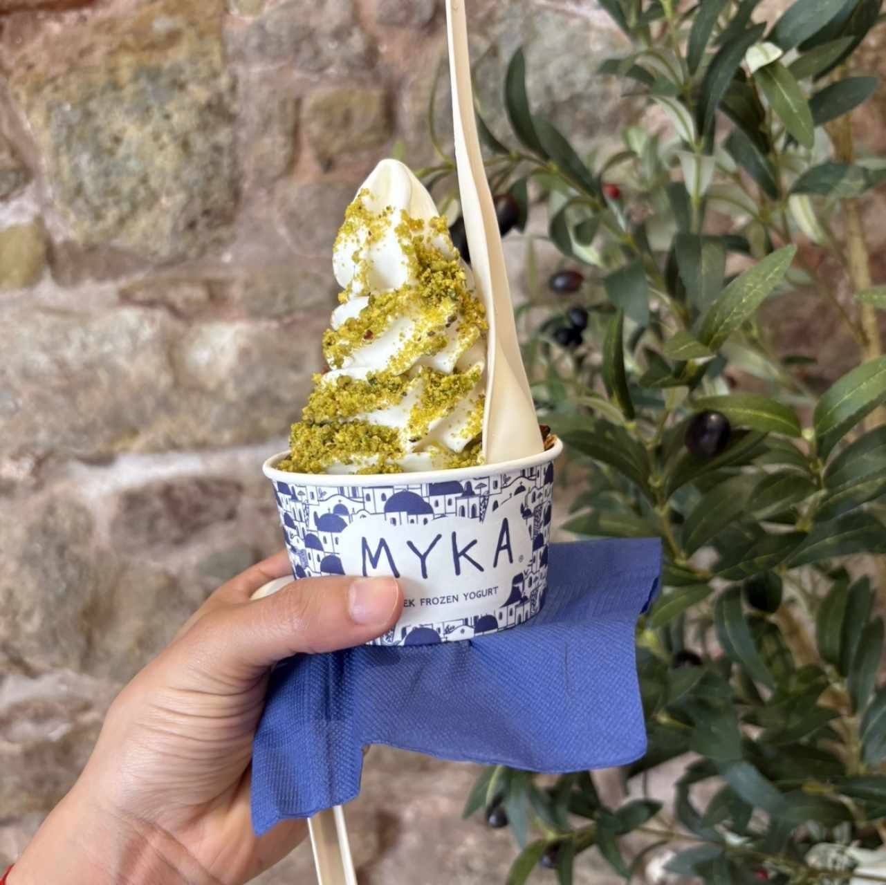 Helado yogurt griego 