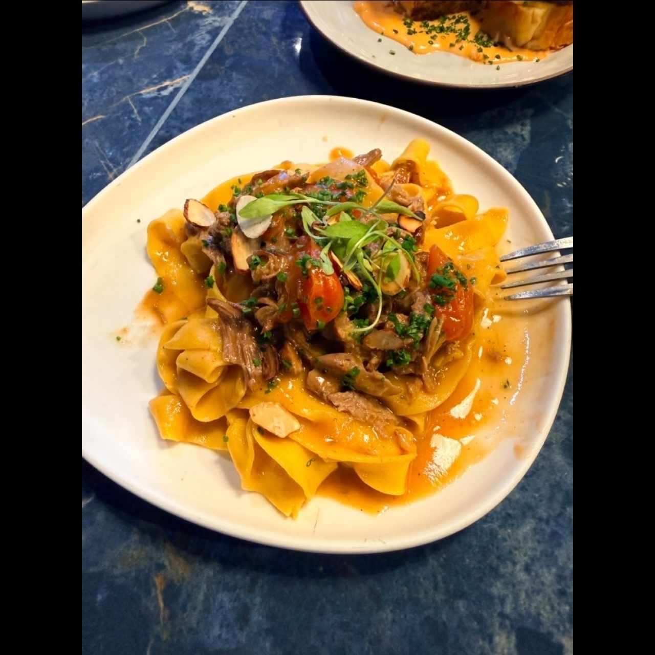 parpadelle de ragu de pato