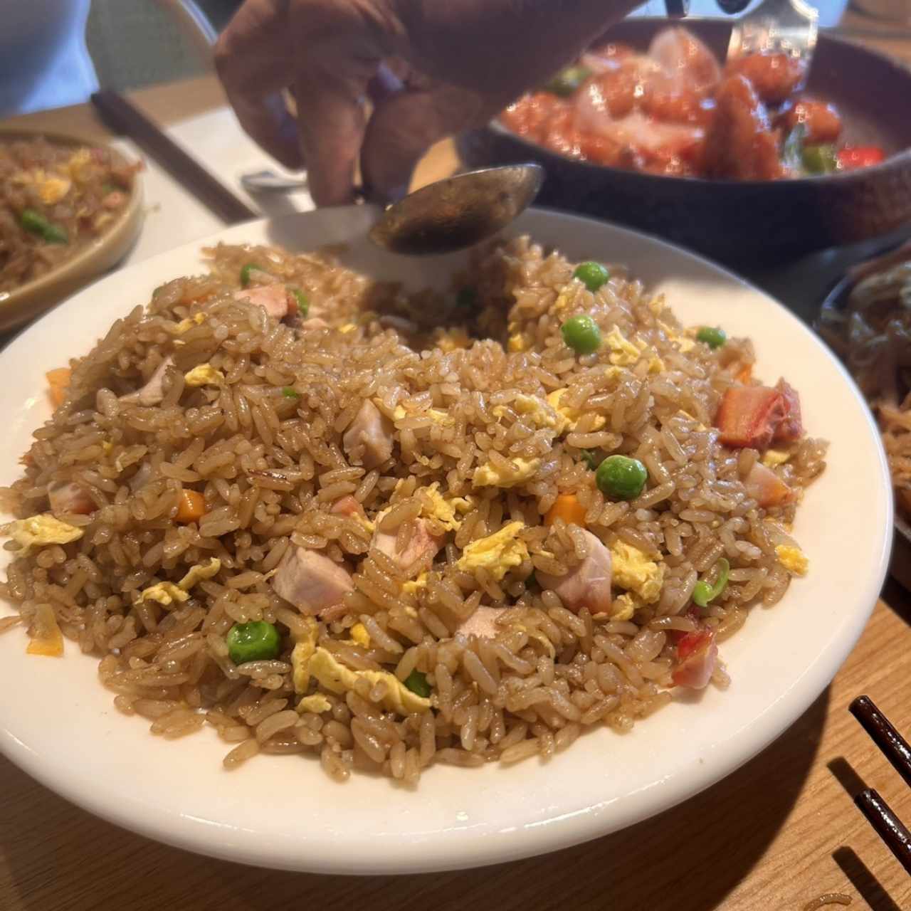 Arroz frito con puerco