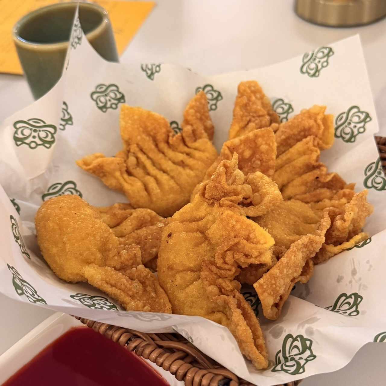 Wantones de camarones 