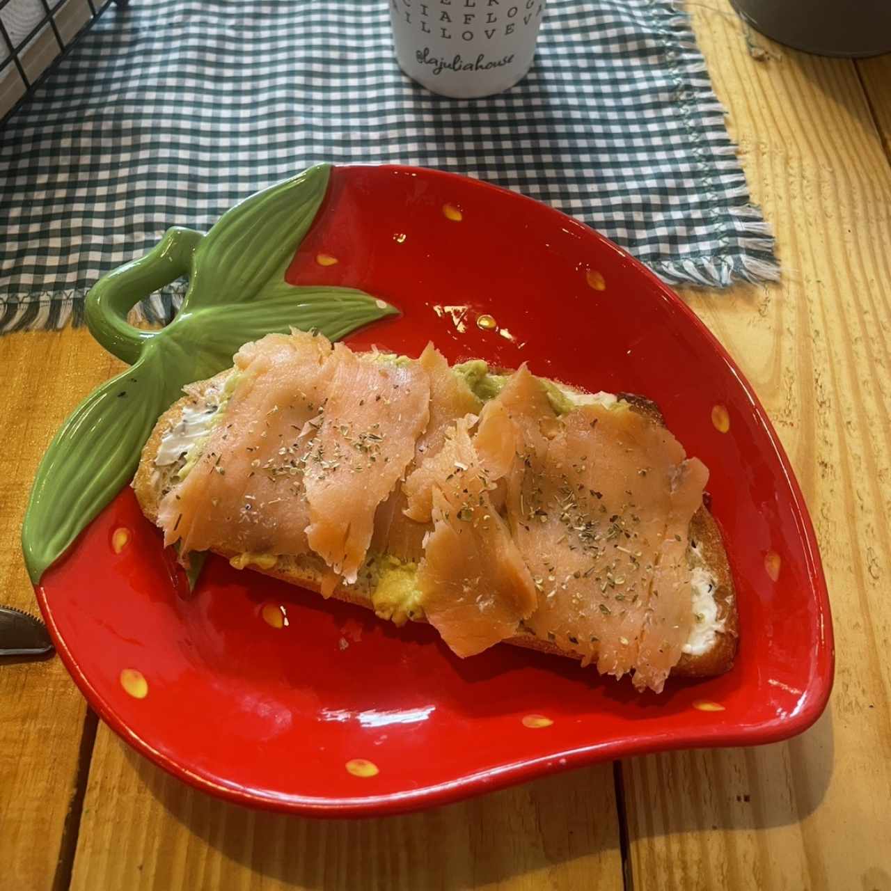 Tostada de salmón 