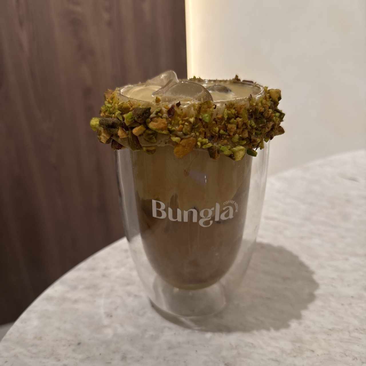 Pistacho cream latte