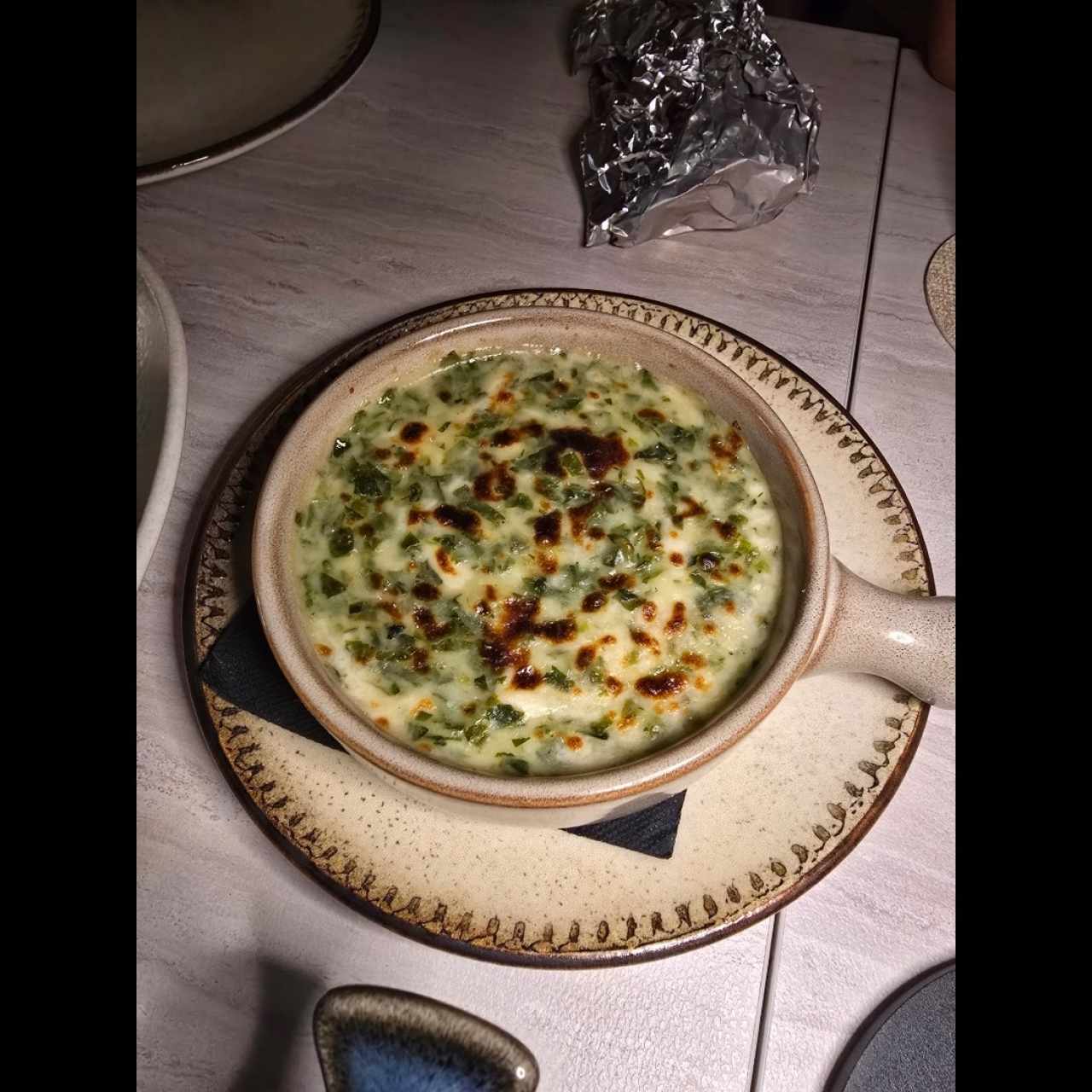 espinaca con crema 