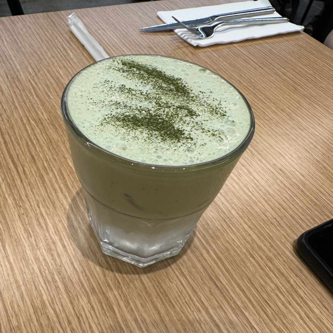 Matcha con leche de coco 