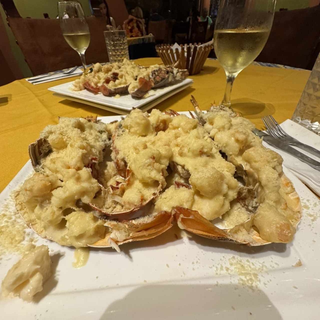 Mariscos - Langosta Gratinada