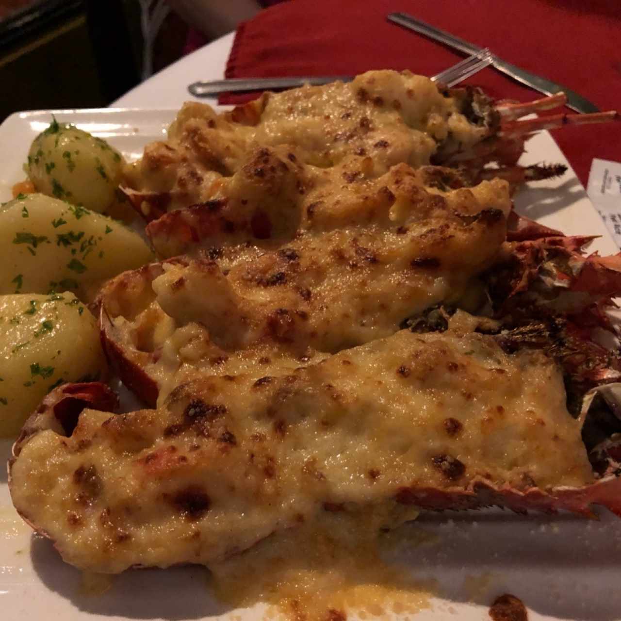Langosta gratinada