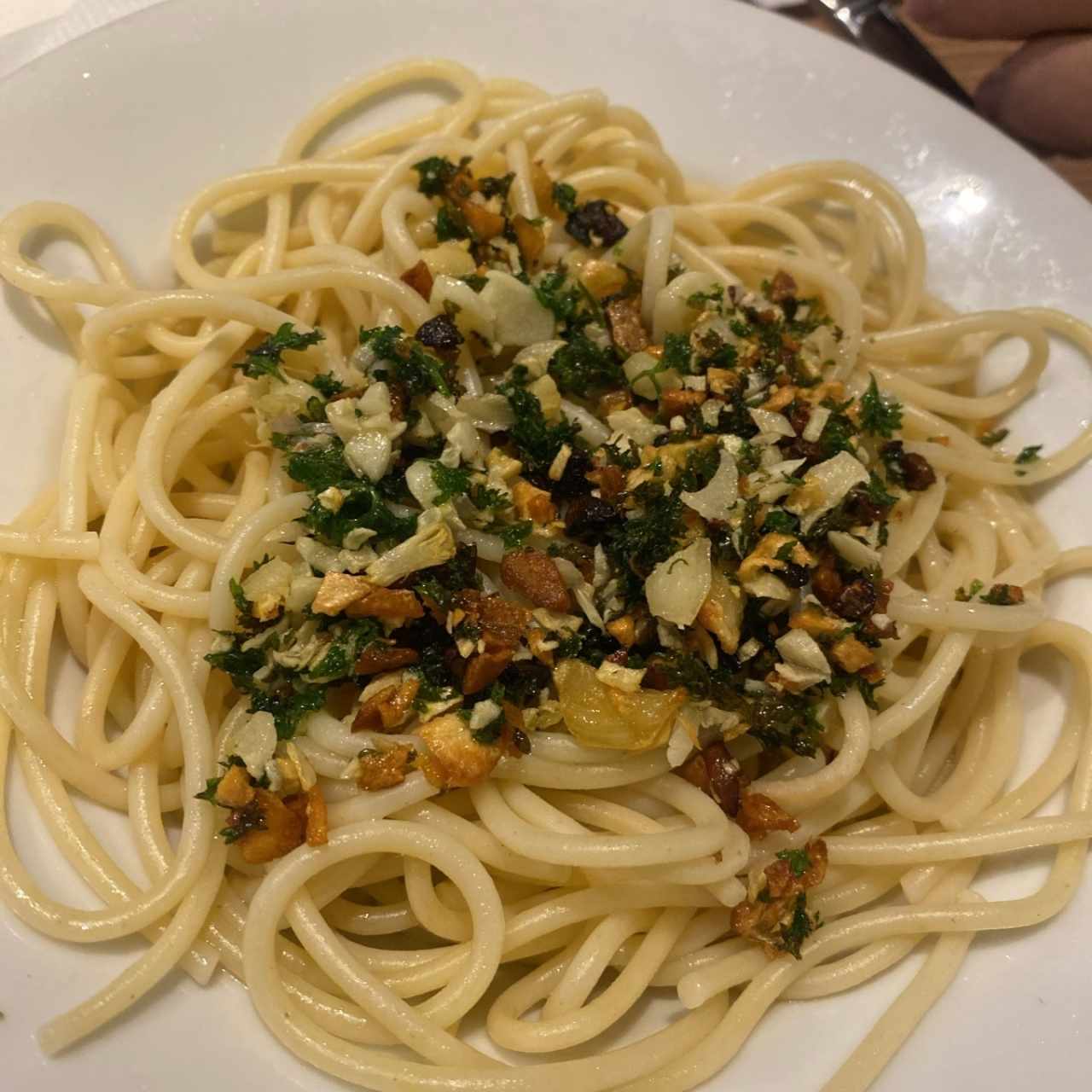 Spaghetti al oleo