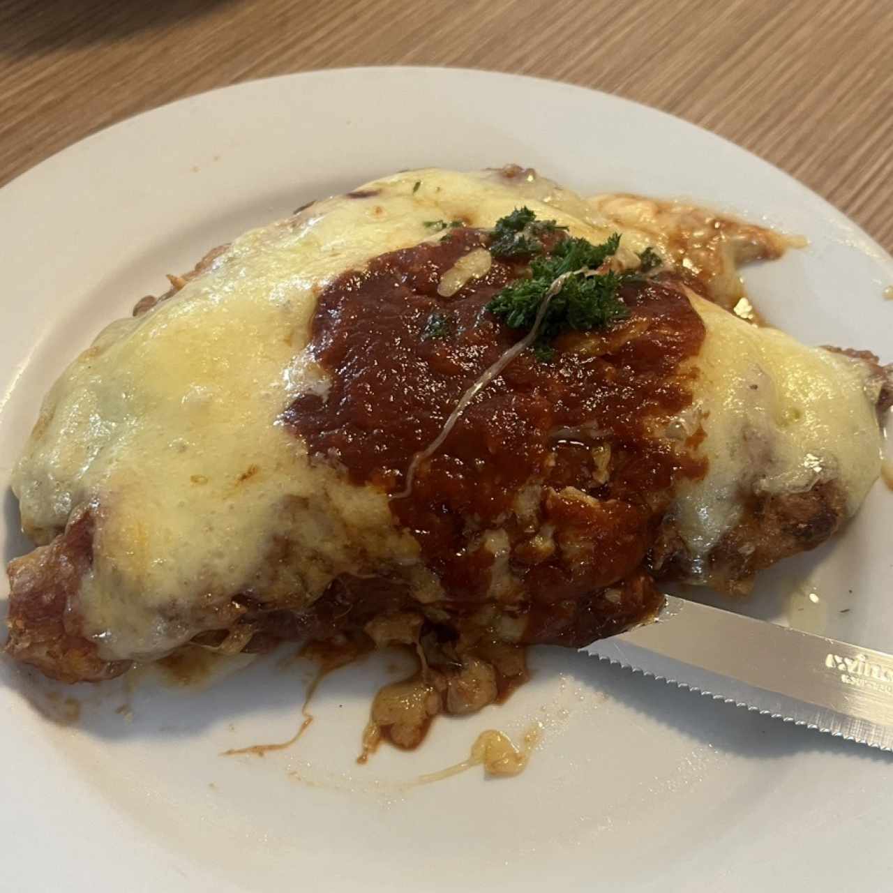 PECHUGA DE POLLO A LA PARMESANA