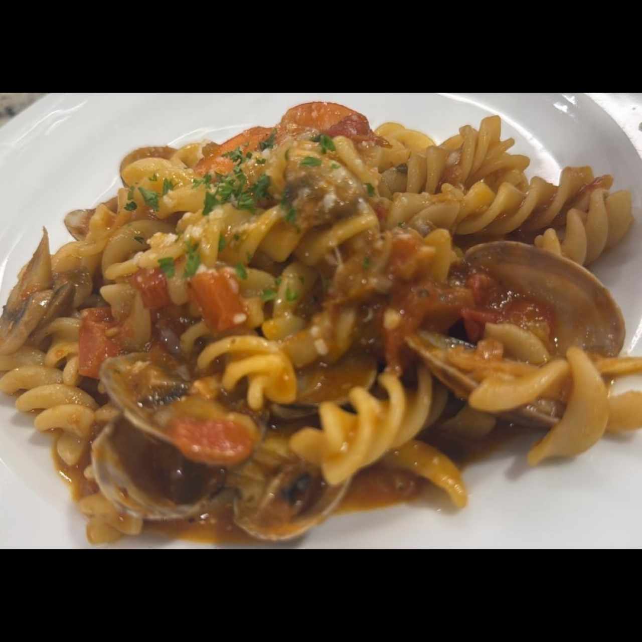 pasta con mariscos