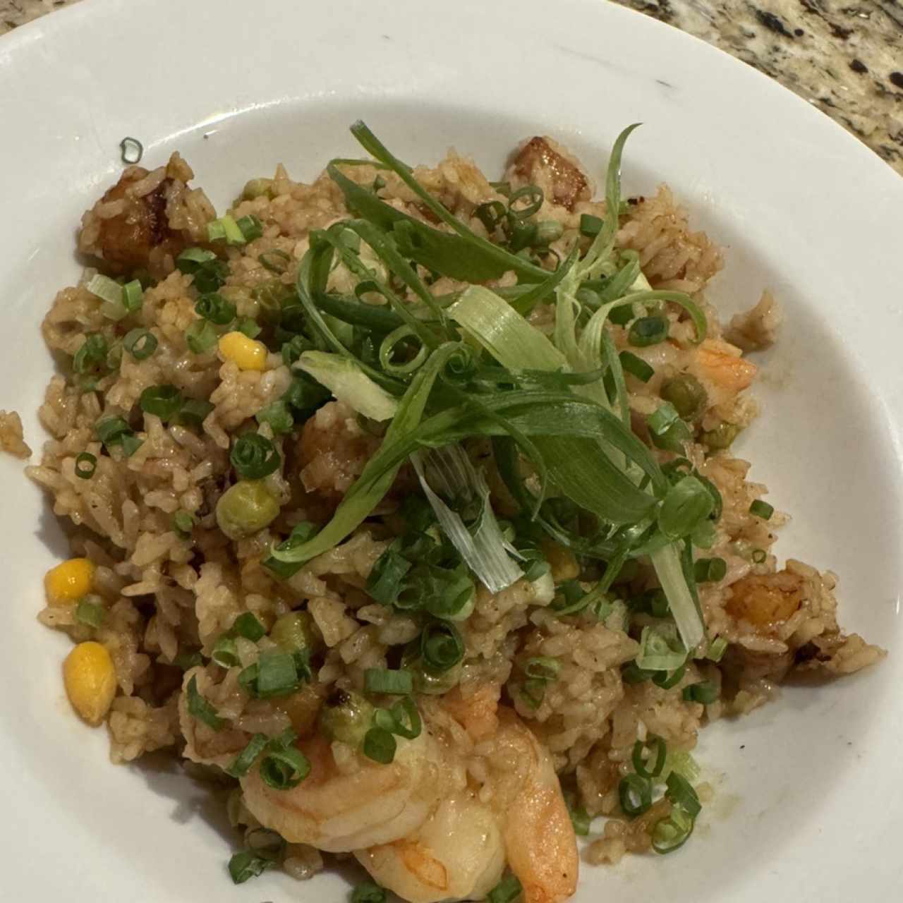 Arroz con plátano al curry (con camarones)